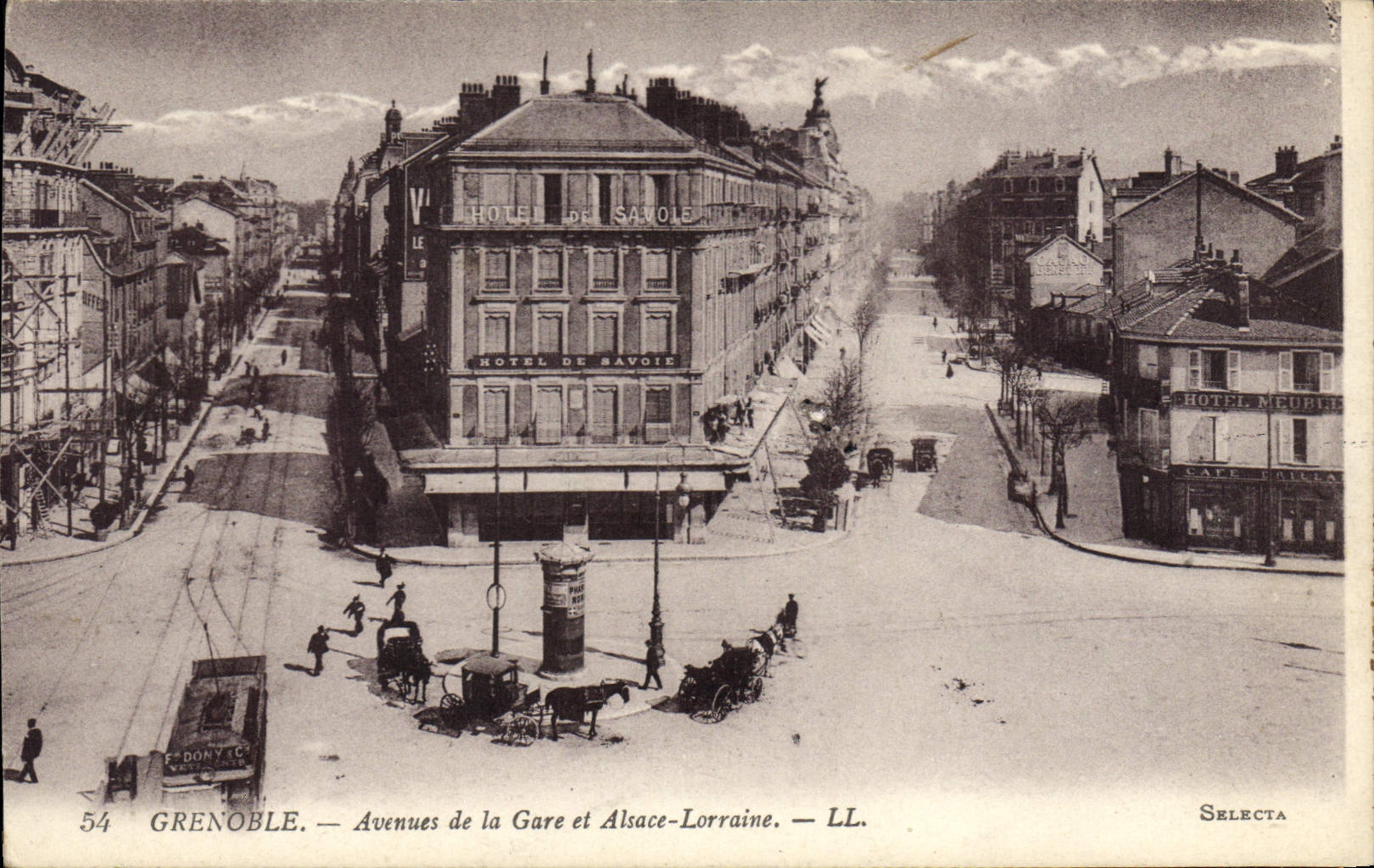 CPA Grenoble Avenues De La Gare Et Alsace Lorraine
