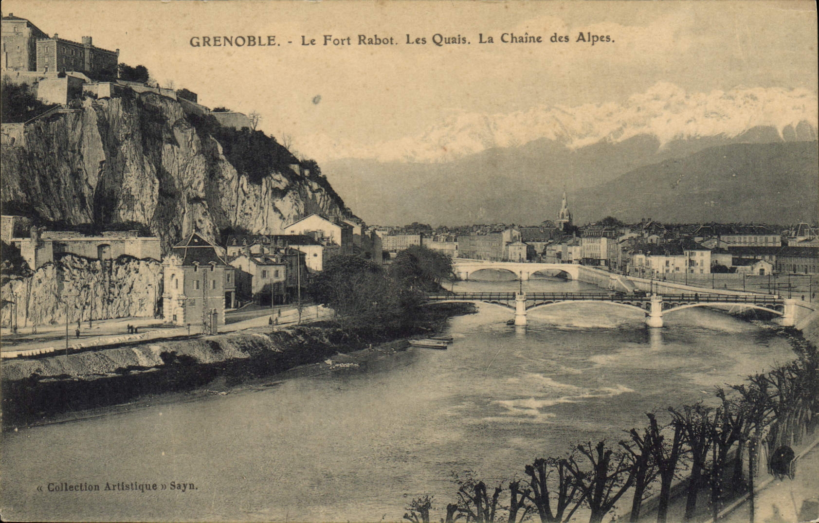 CPA Grenoble Le Fort Rabot Les Quais La Chaine Des Alpes