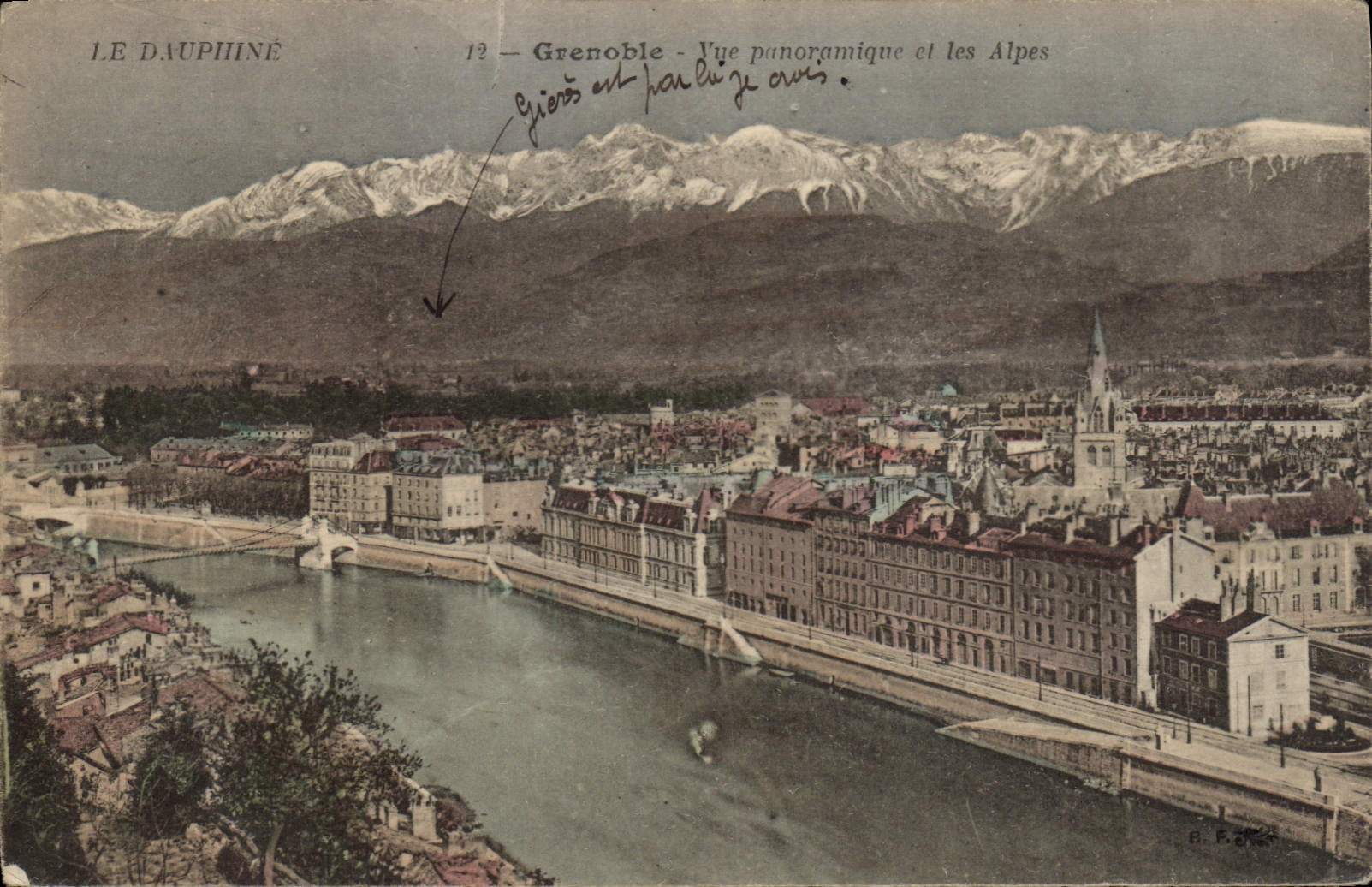 CPA Grenoble Vue Panoramique Et Les Alpes