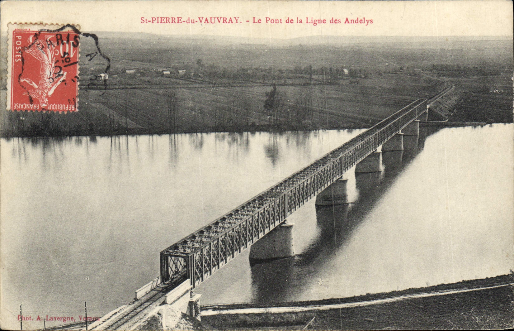 CPA St Pierre Du Vauvray Le Pont De La Ligne Des Andelys