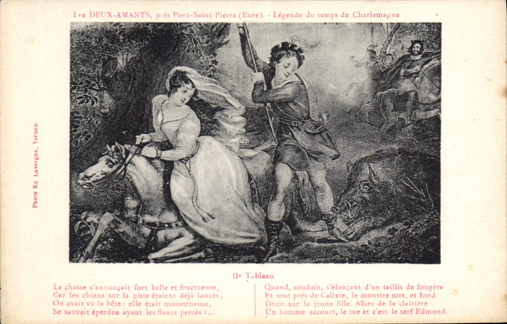 CPA Les Deux Amants Pres Pont Saint Pierre 2ème tableau