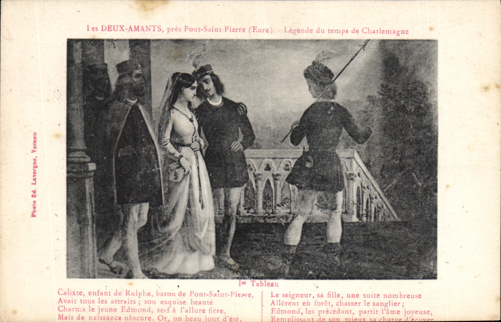 CPA Les Deux Amants Pres Pont Saint Pierre 1er tableau