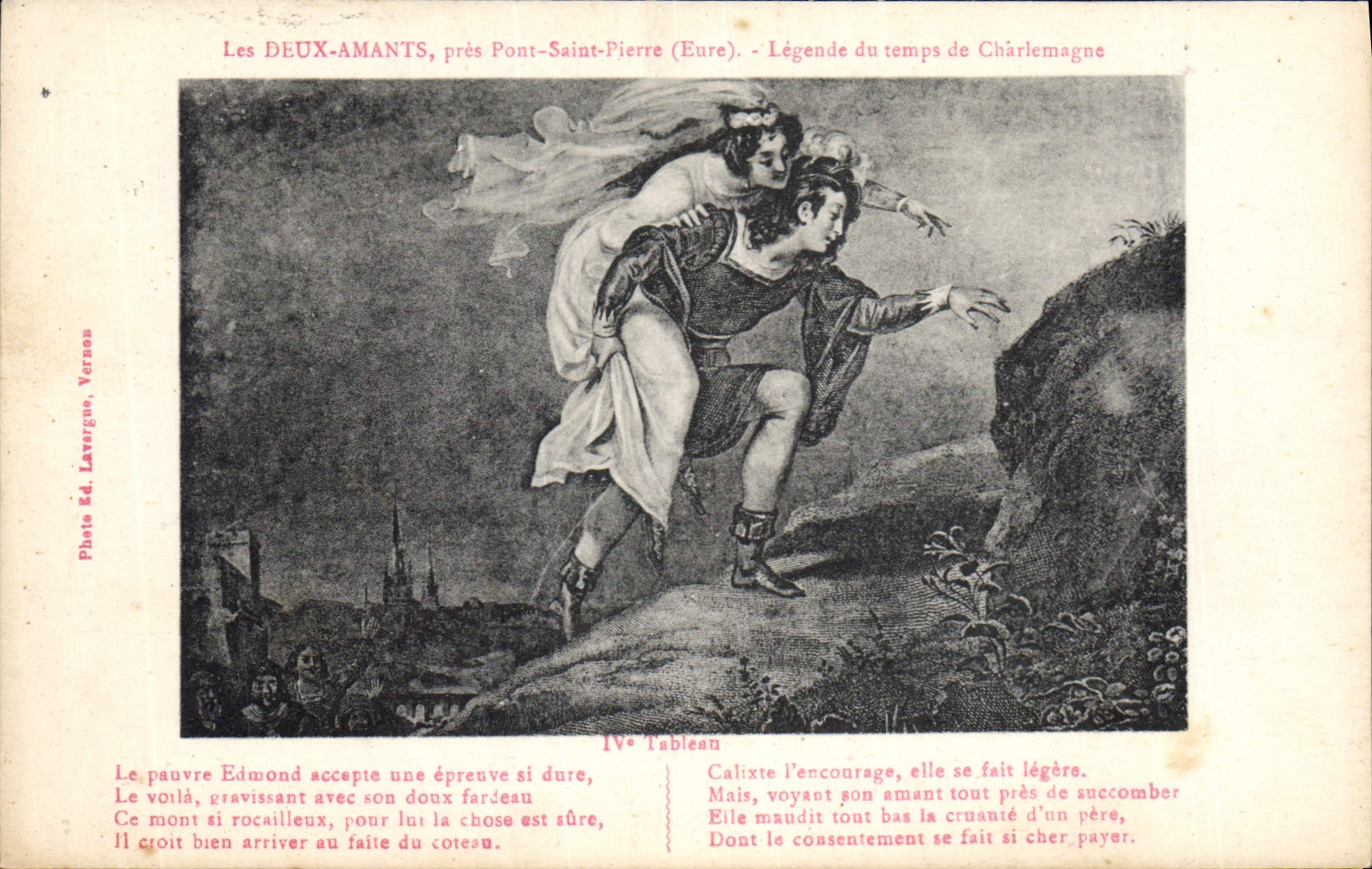 CPA Les Deux Amants Pres Pont Saint Pierre 4ème tableau
