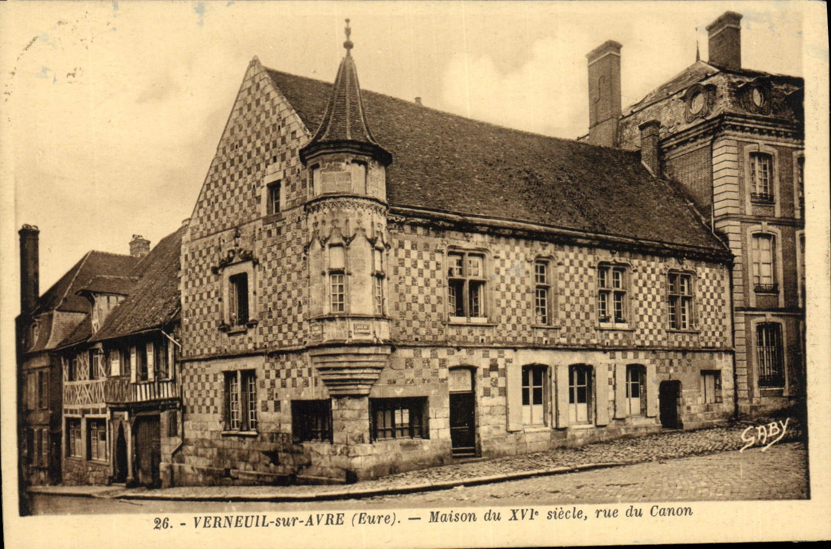 CPA Verneuil Sur Avre Maison Du XVIème siècle Rue Du Canon