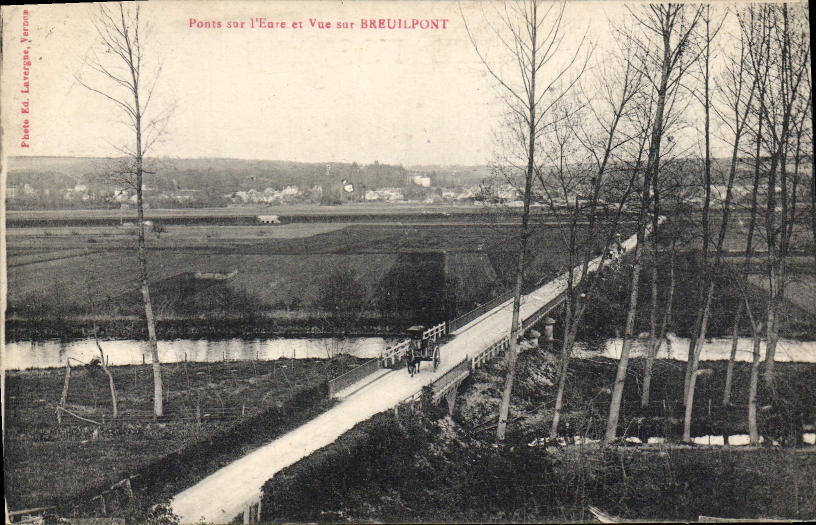 CPA Ponts Sur I'Eure Et Vue Sur Breuilpont