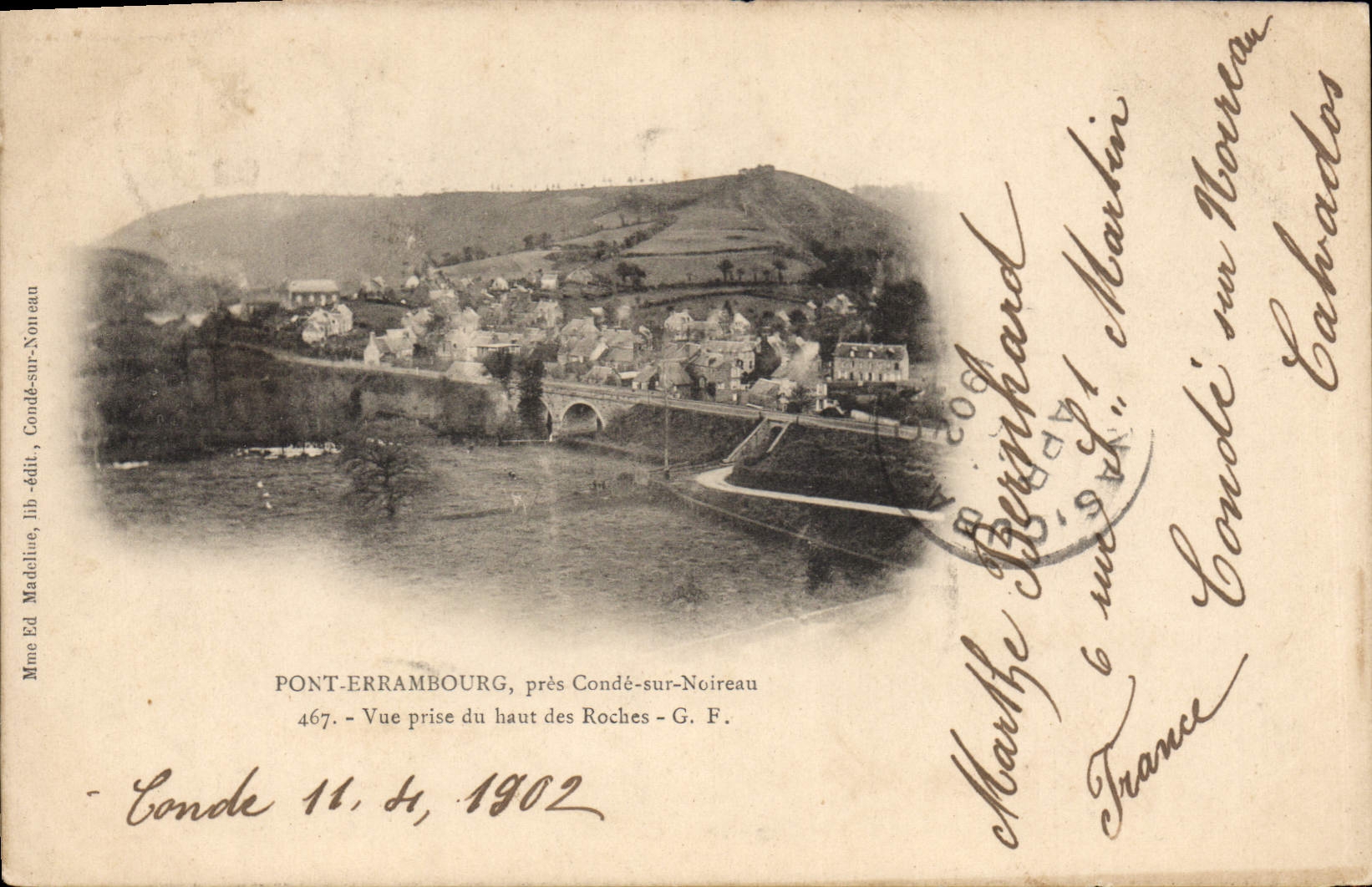 CPA Pont Errambourg Pres Conde Sur Noireau VUe Prise Du Haut Des Roches