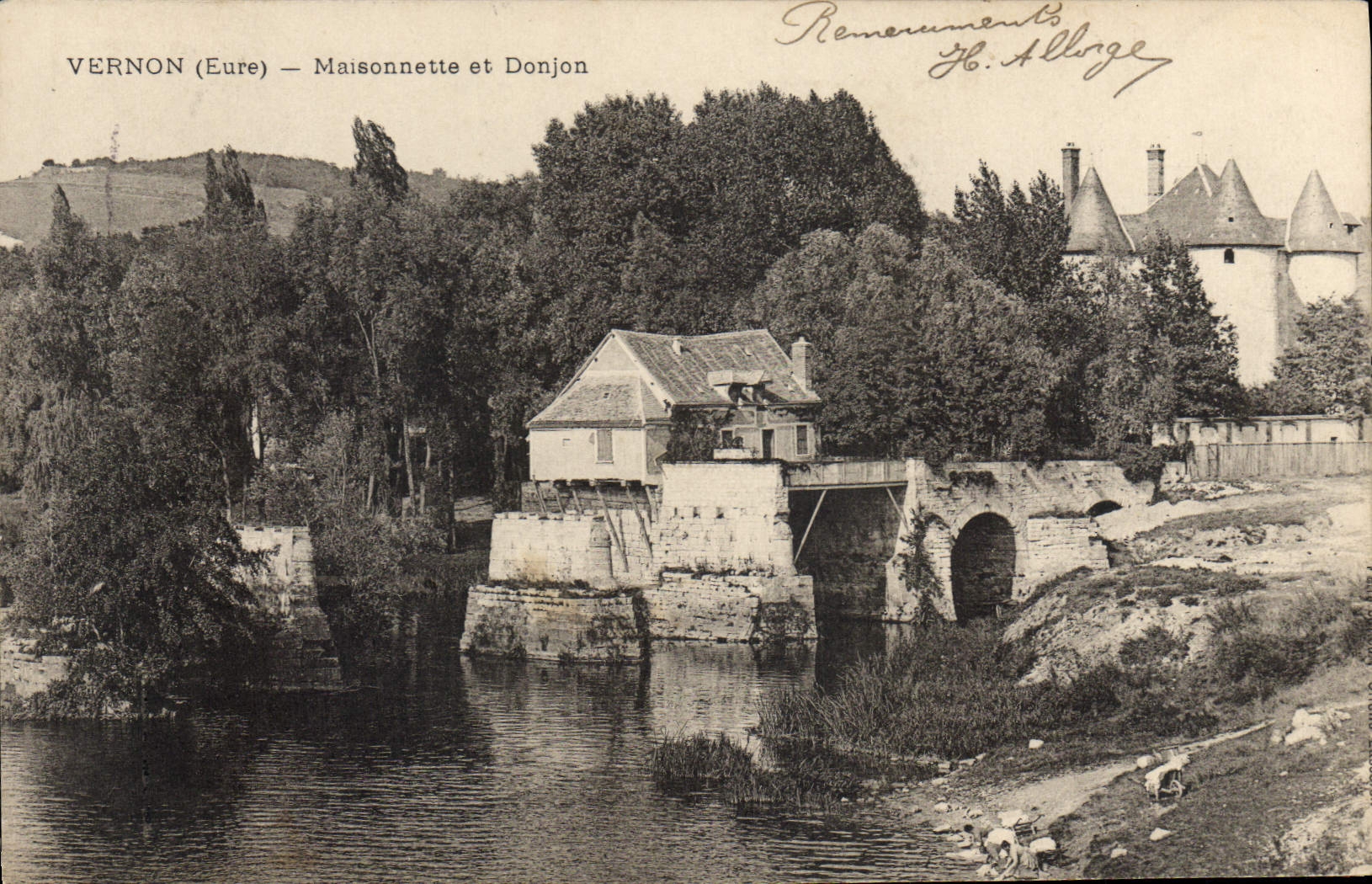 CPA Vernon Maisonnette Et Donjon