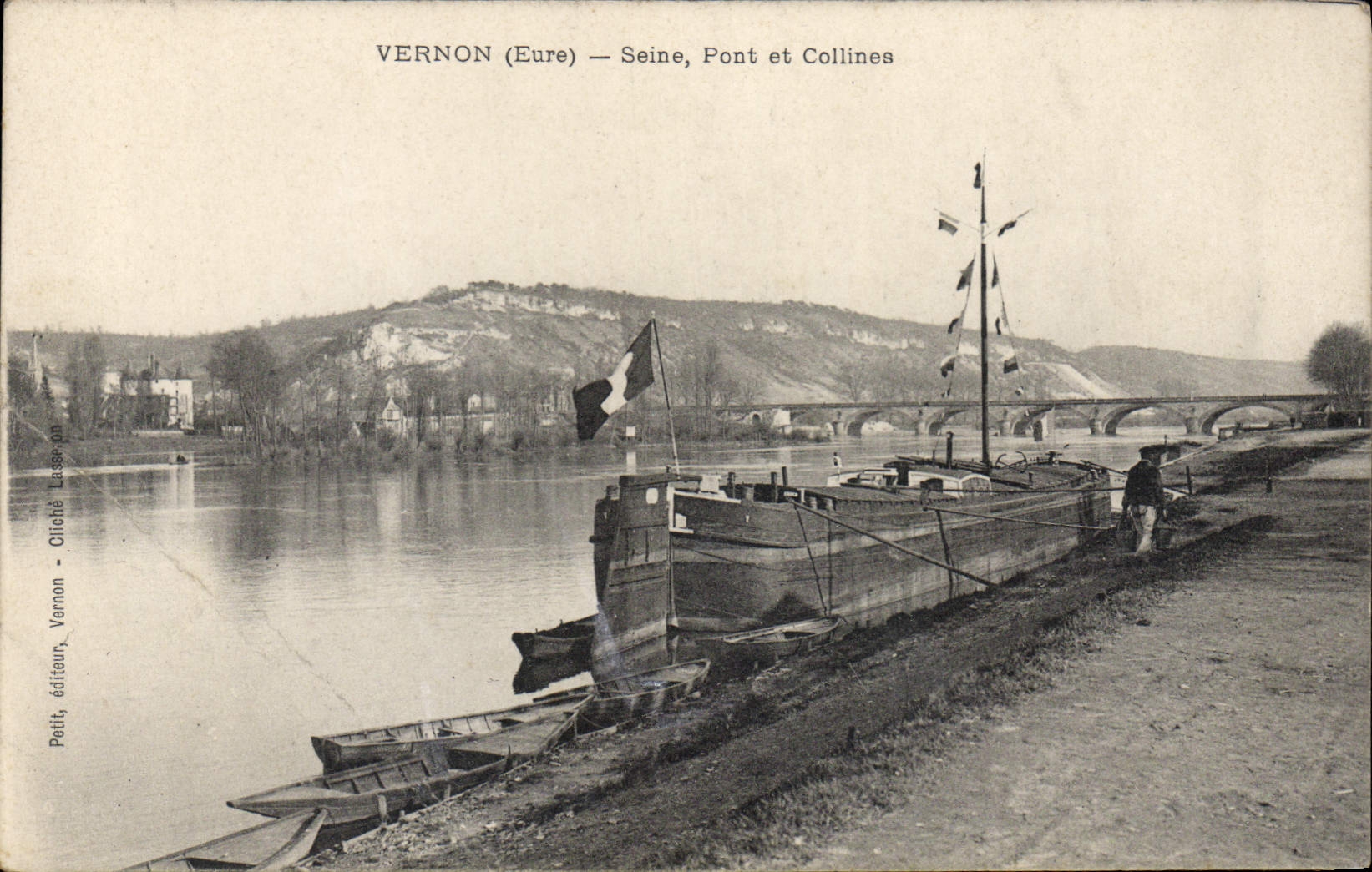 CPA Vernon Seine Pont Et Collines