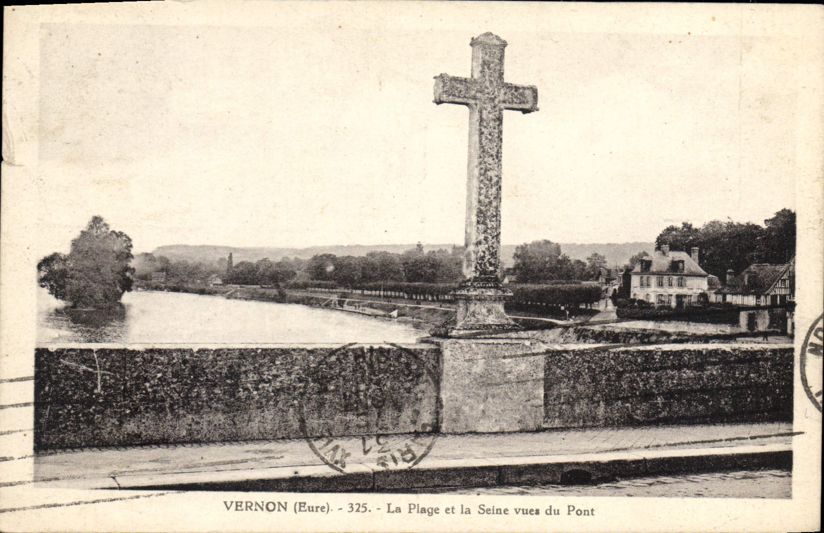 CPA Vernon La Plage Et La Seine Vues Du Pont