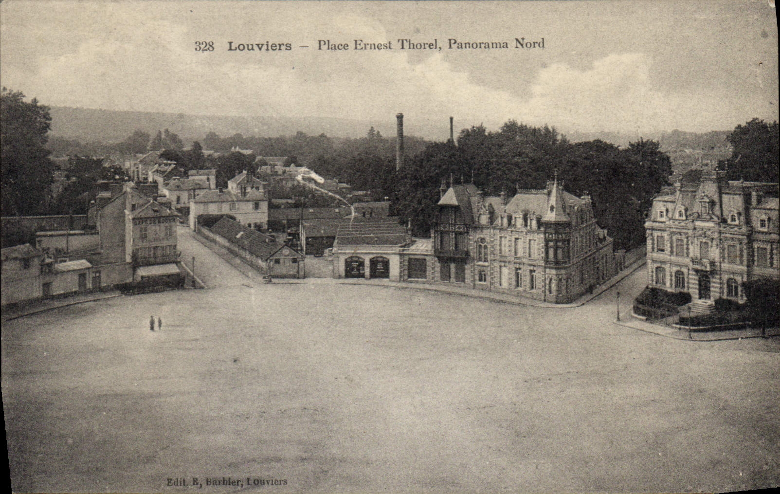CPA Louviers Place Ernest Thorel Panorama Nord