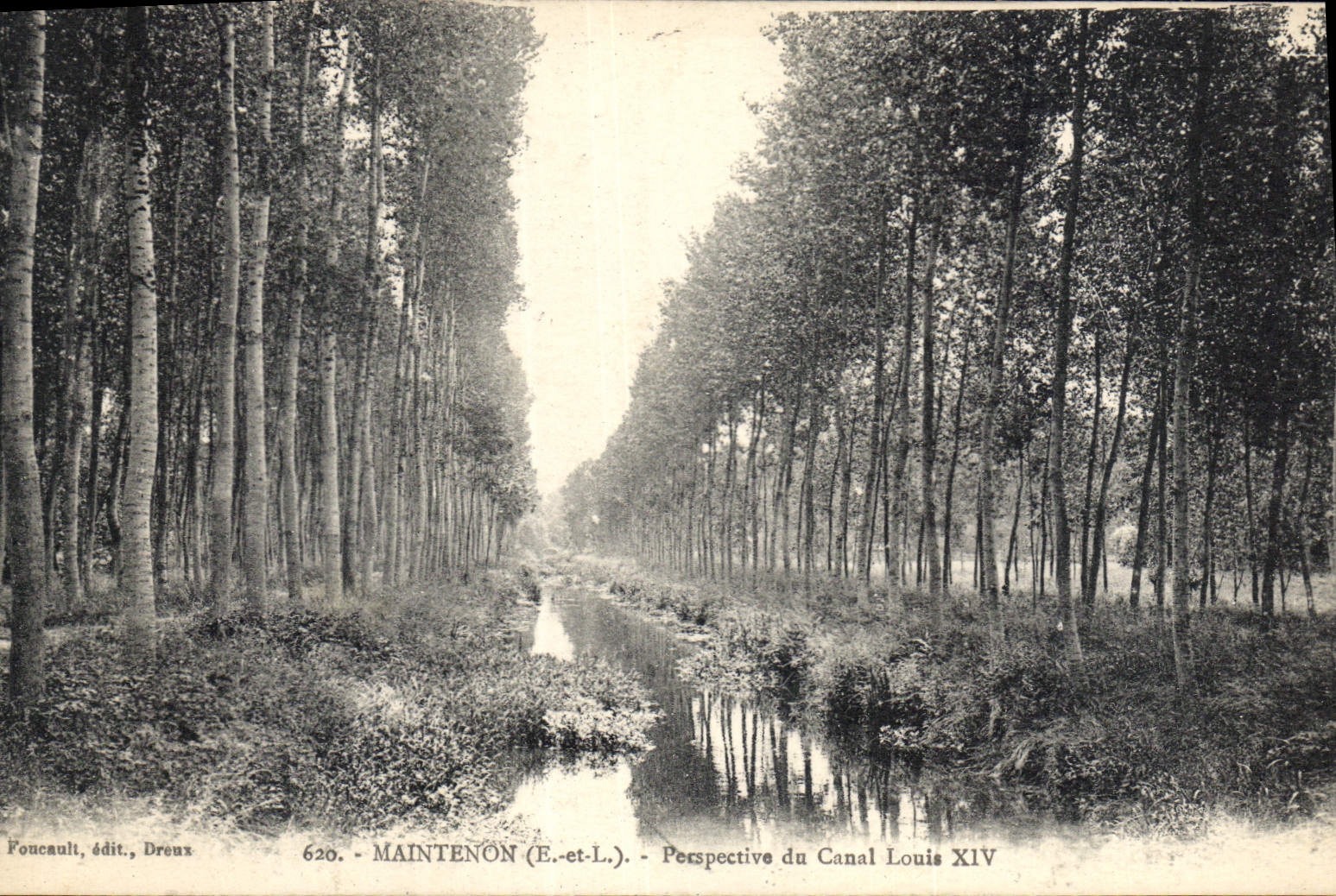 CPA Maintenon Perspective Du Canal Louis