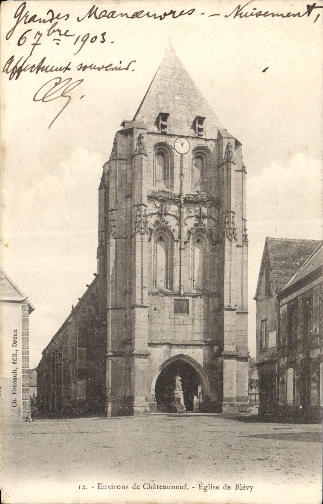 CPA Environs De Chateauneuf Eglise De Blevy