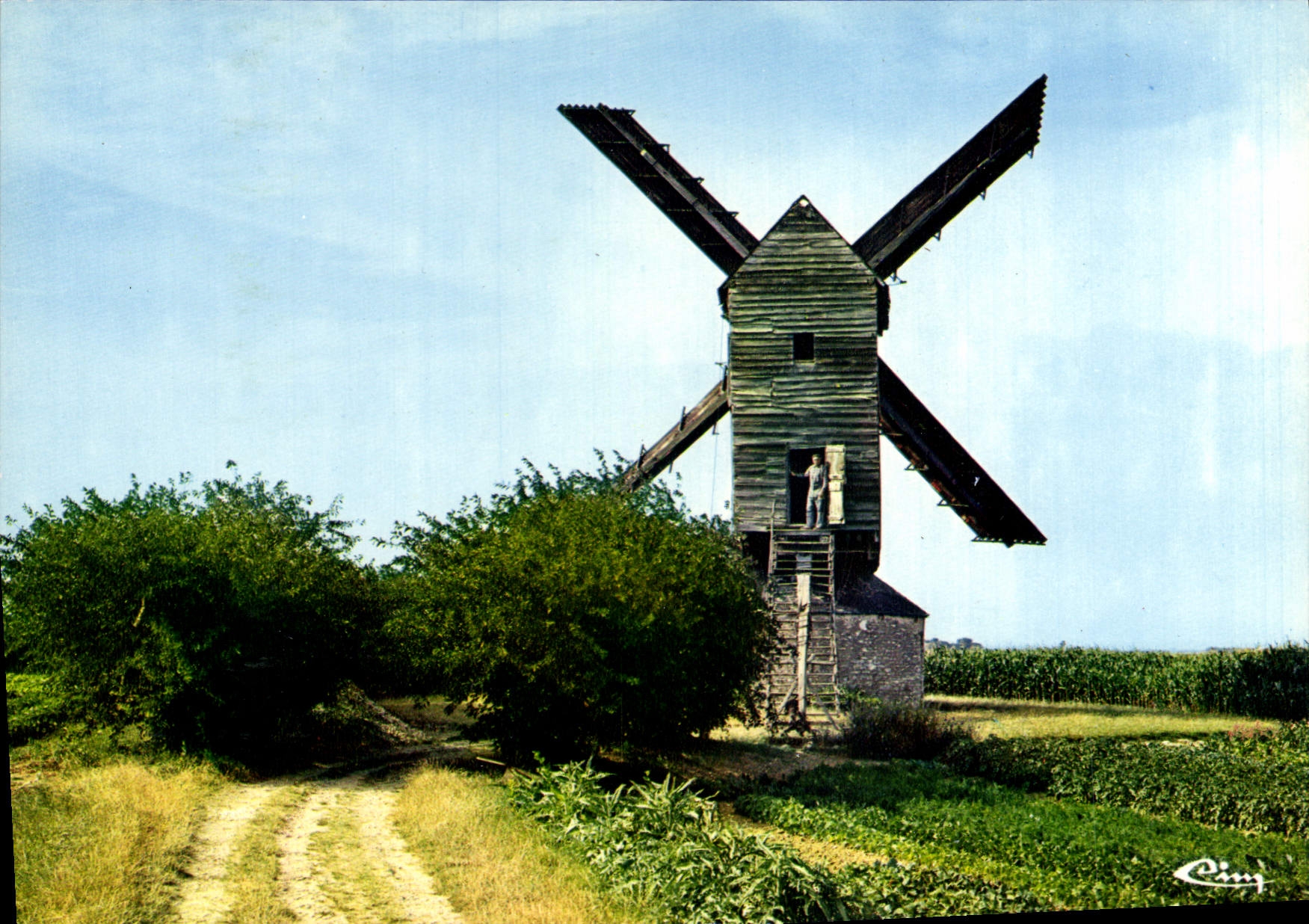 CPSM Levesville La Chenard Le Moulin