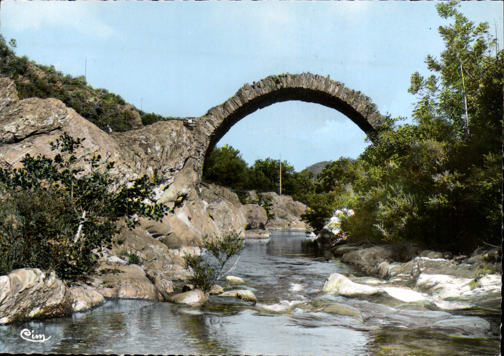 CPSM St Jean Du Gard Saumane Le Pont Des Chevres