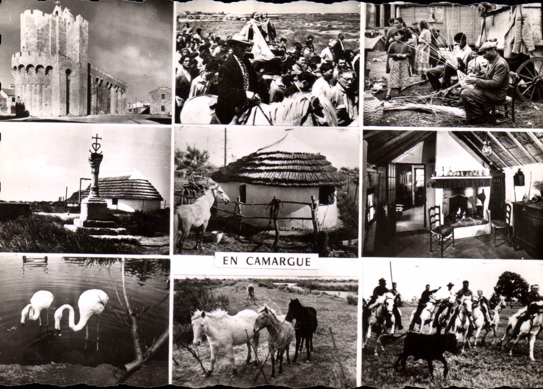 CPSM  En Camargue Eglise Des Stes Marles Promenade De La Scones Gitanes