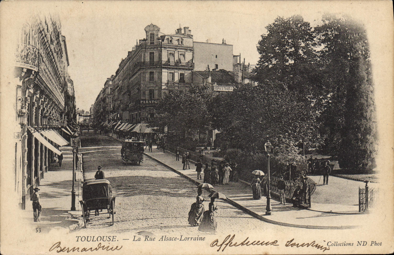 CPA Toulouse La Rue Alsace Lorraine