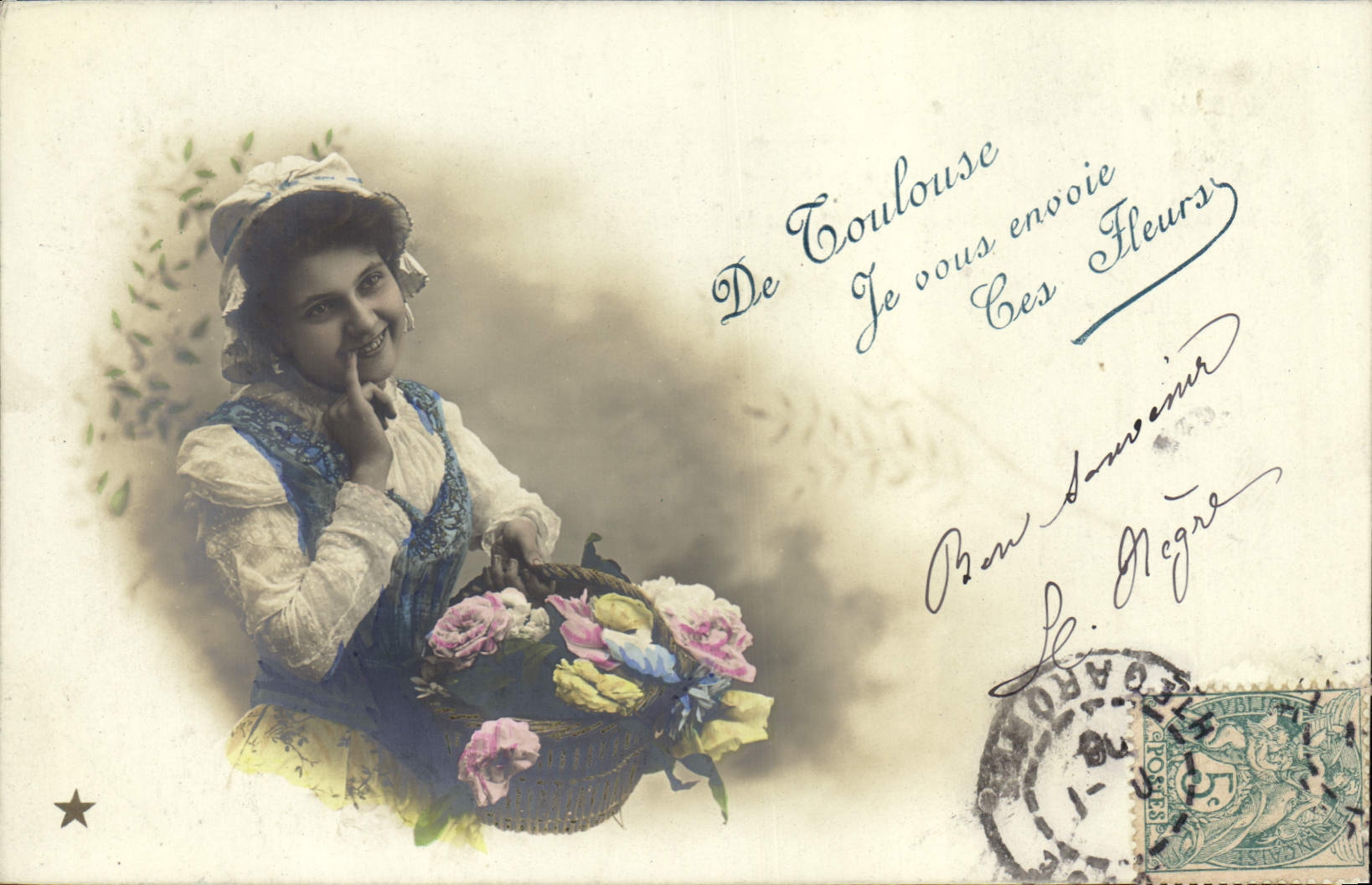 CPA Toulouse je vous envoie ces fleurs