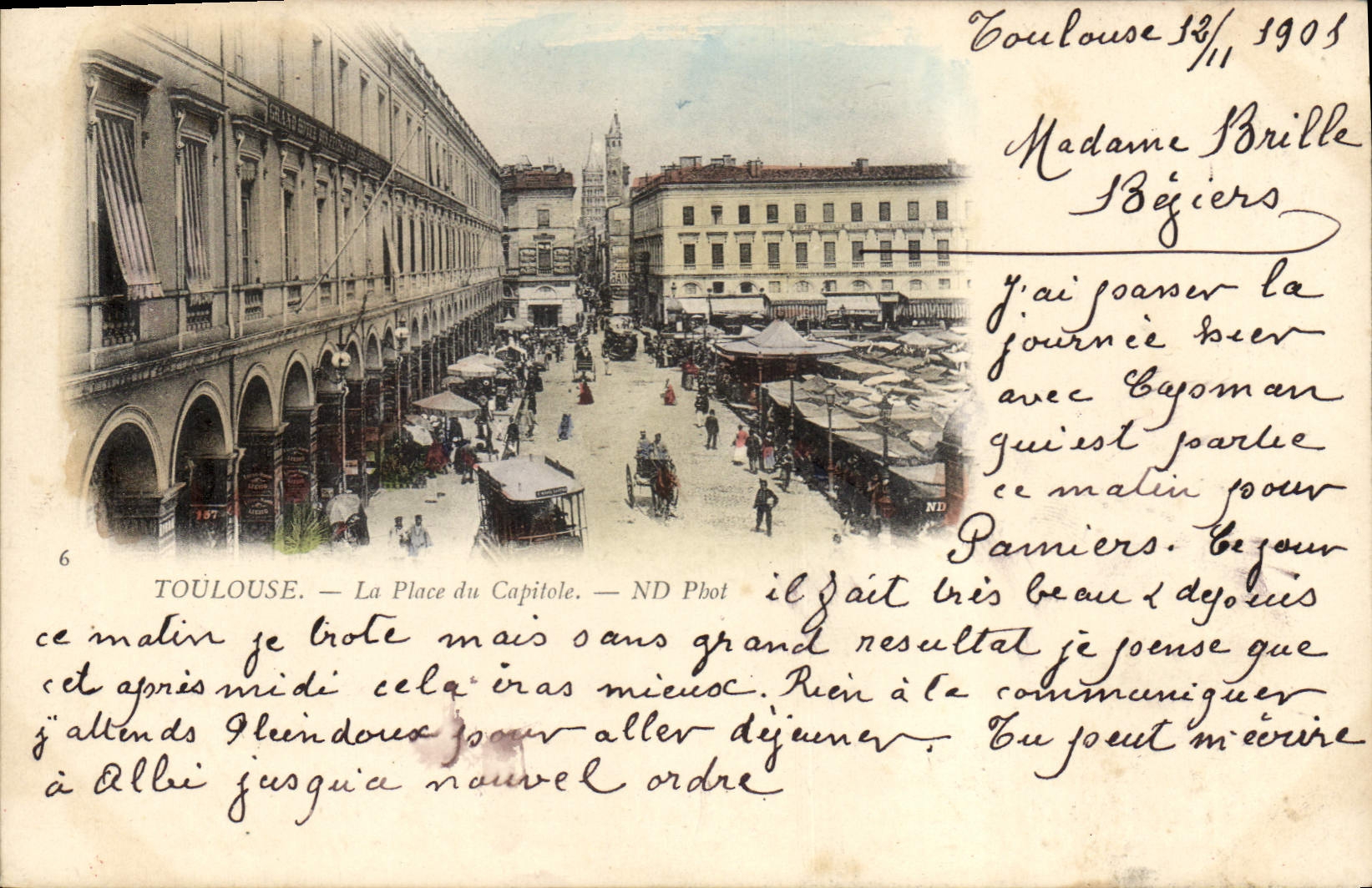 CPA Toulouse La Place Du Capitole