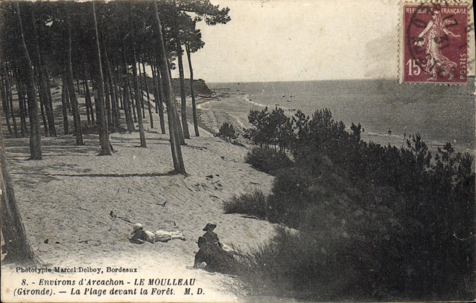 CPA Arcachon Le Moulleau La Plage Devant La Foret