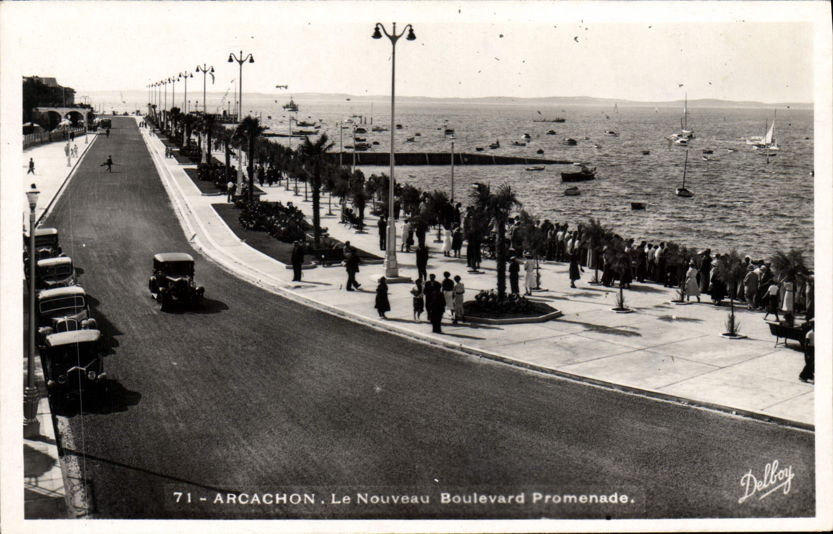 CPA Arcachon Le Nouveau Boulevard Promenade