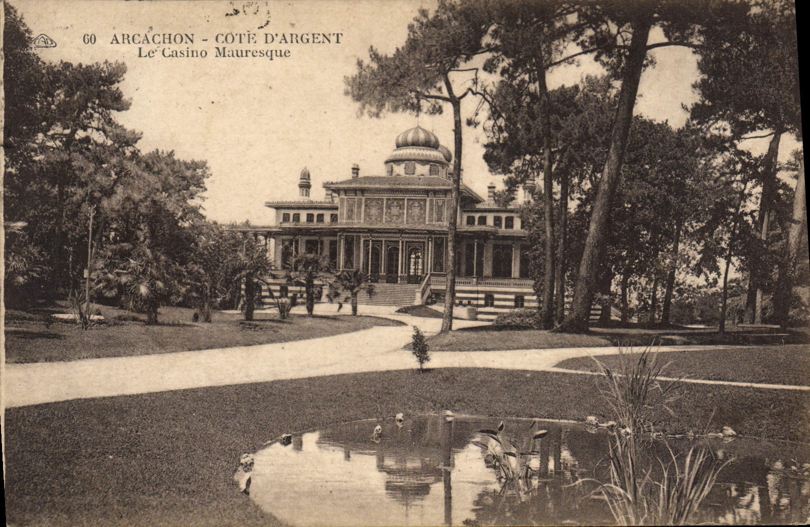 CPA Arcachon Cote D'Argent Le Casino Mauresque