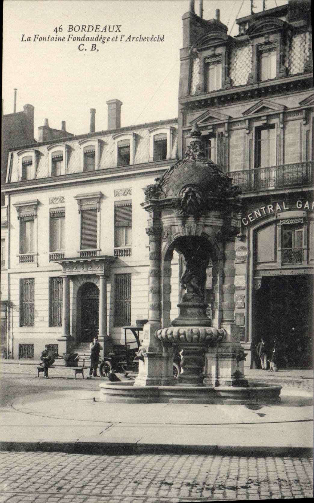 CPA Bordeaux La Fontaine Fondaudege Et I'Archeveche
