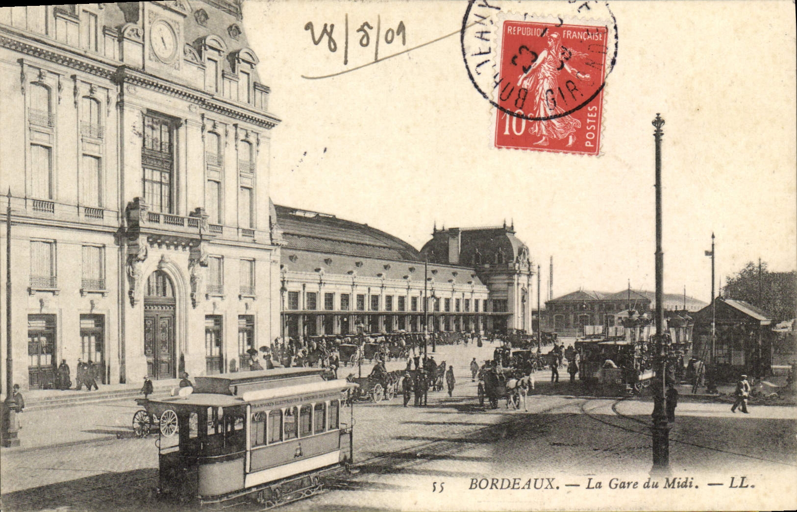 CPA Bordeaux La Gare Du Midi