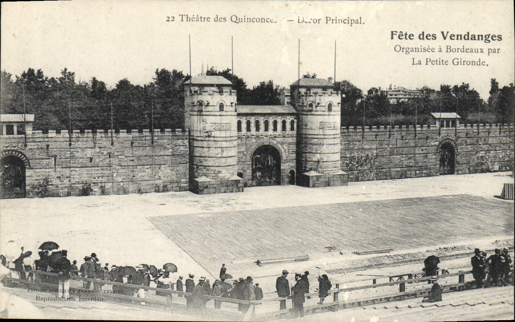 CPA Theatre Des Quinconces Principal Fete Des Vendanges Bordeaux