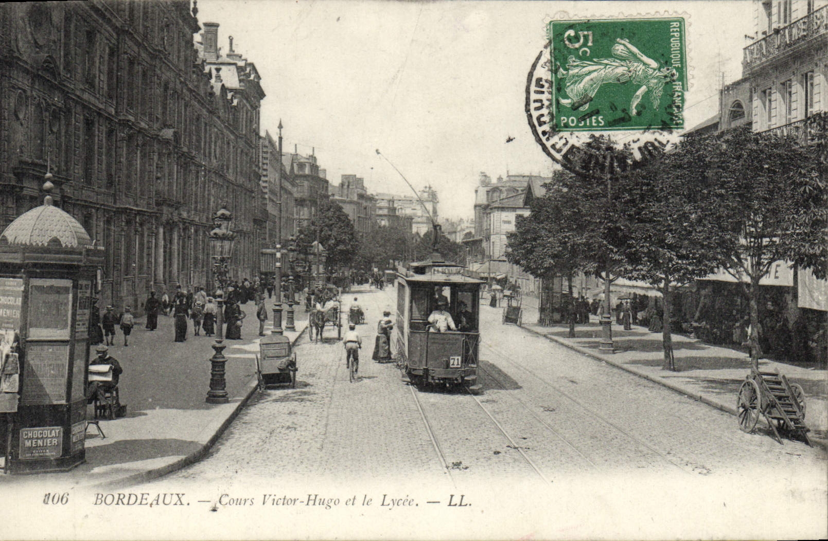 CPA Bordeaux Cours Victor Hugo Et Le Lycee