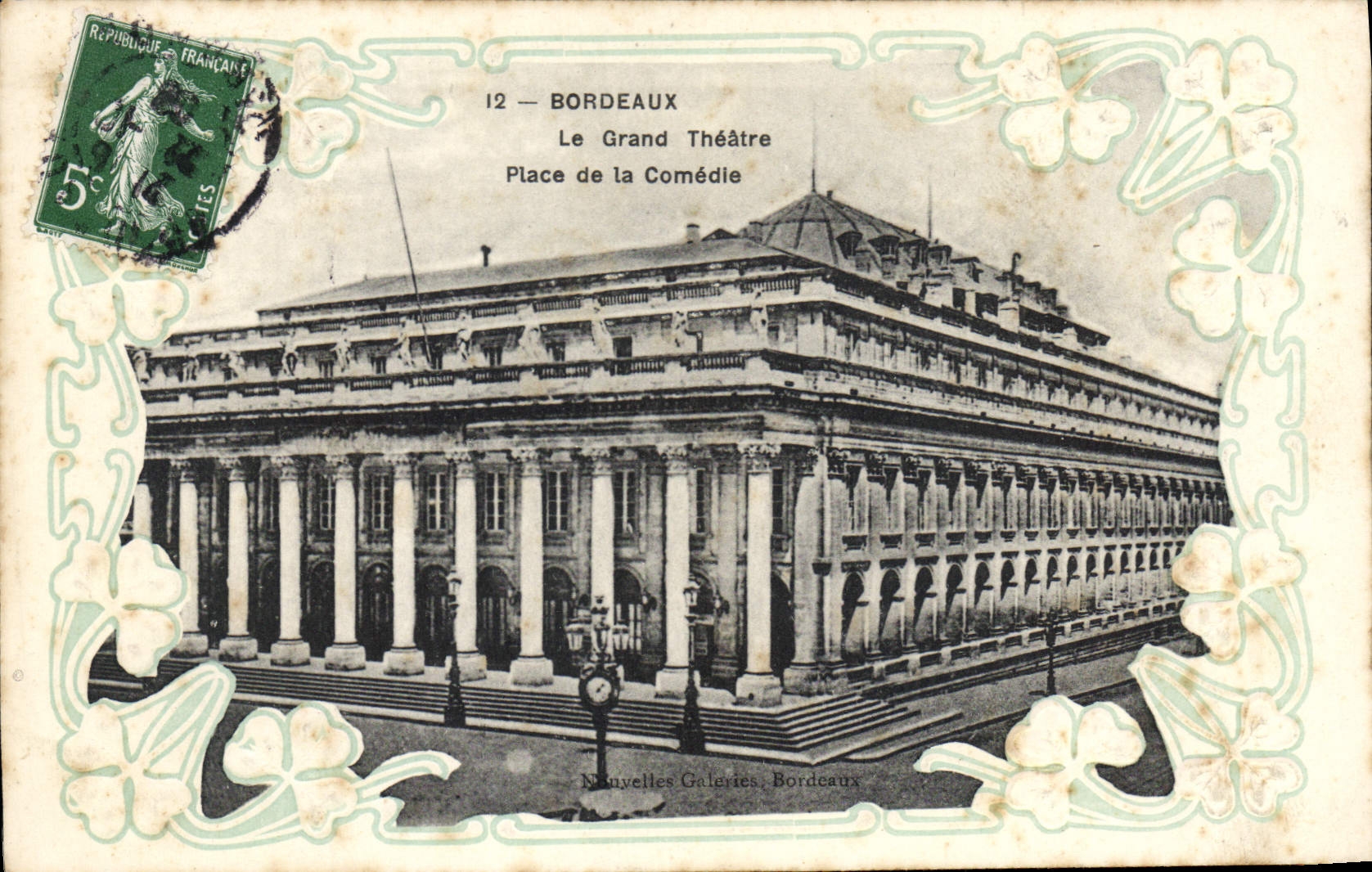 CPA Bordeaux Le Grand Theatre Place De La Comedie