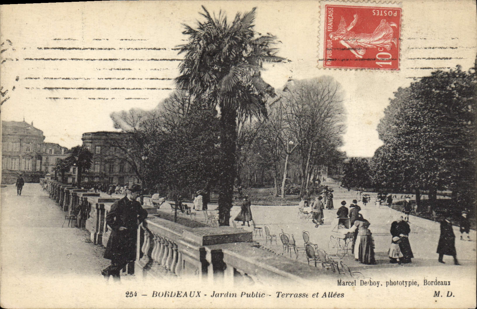 CPA Bordeaux Jardin Public Terrasse Et Allees
