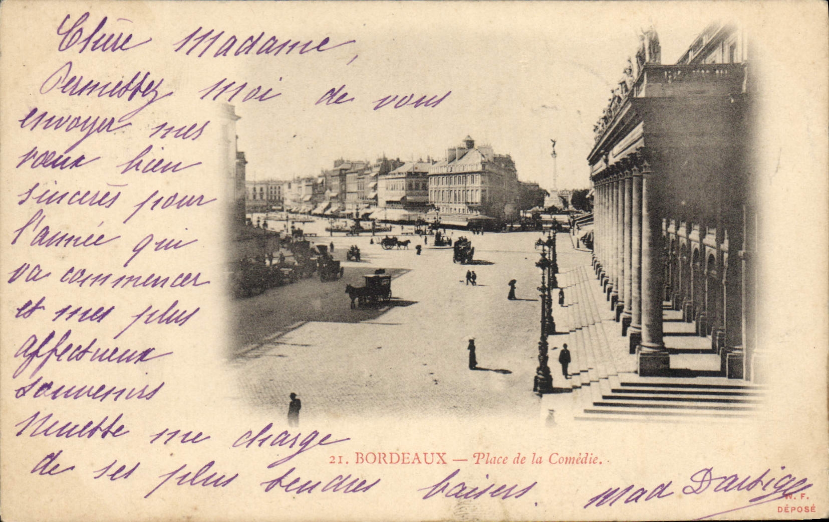 CPA Bordeaux Place De La Comedie
