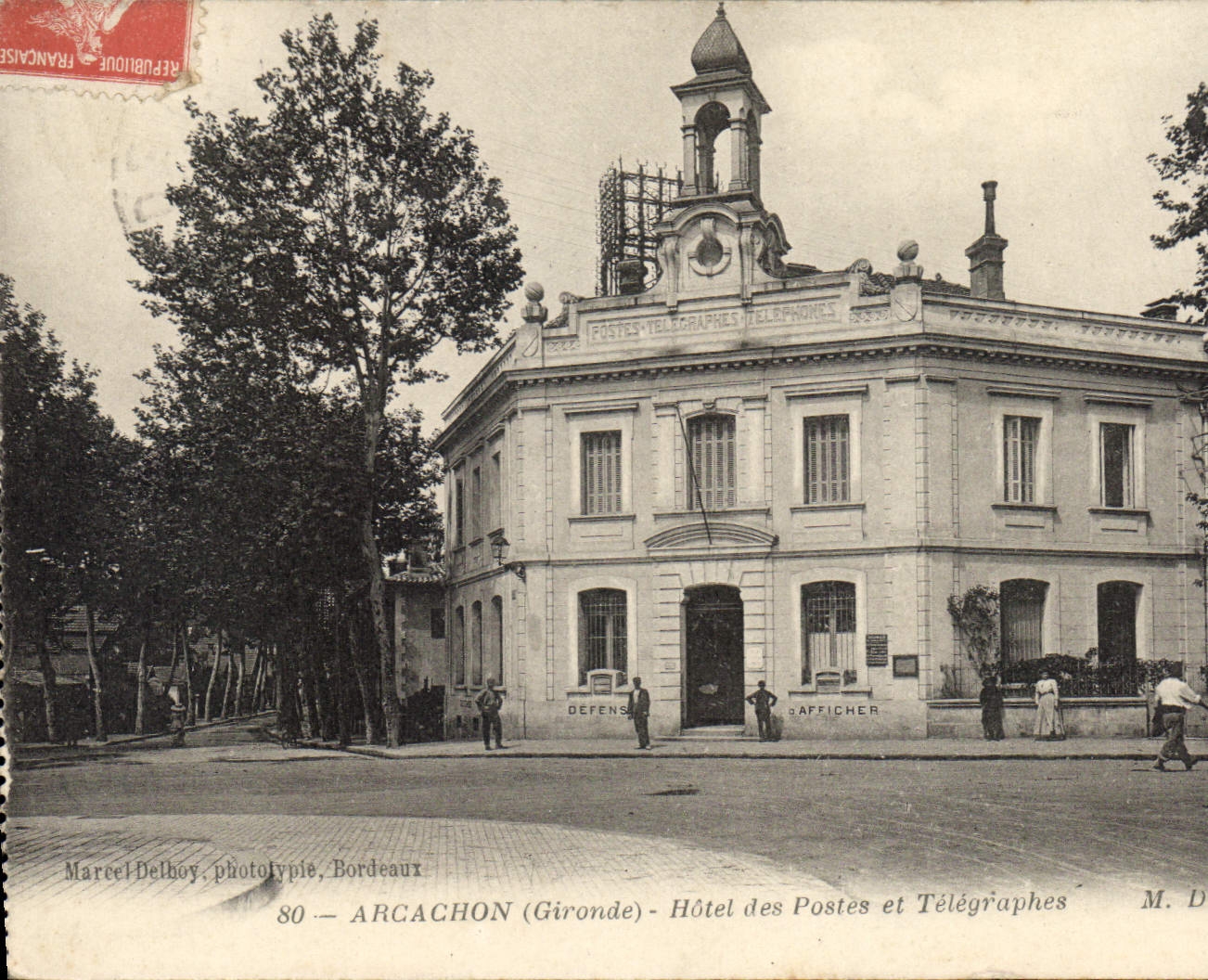 CPA Arcachon Hotel Des Postes Et Telegraphes