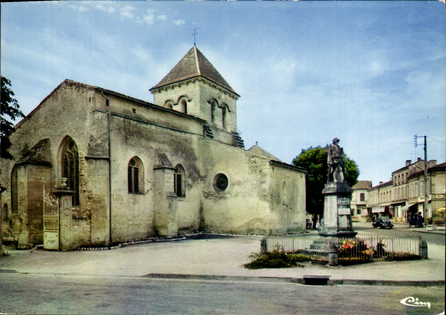 CPSM St Christoly De Blaye Place De I'Eglise