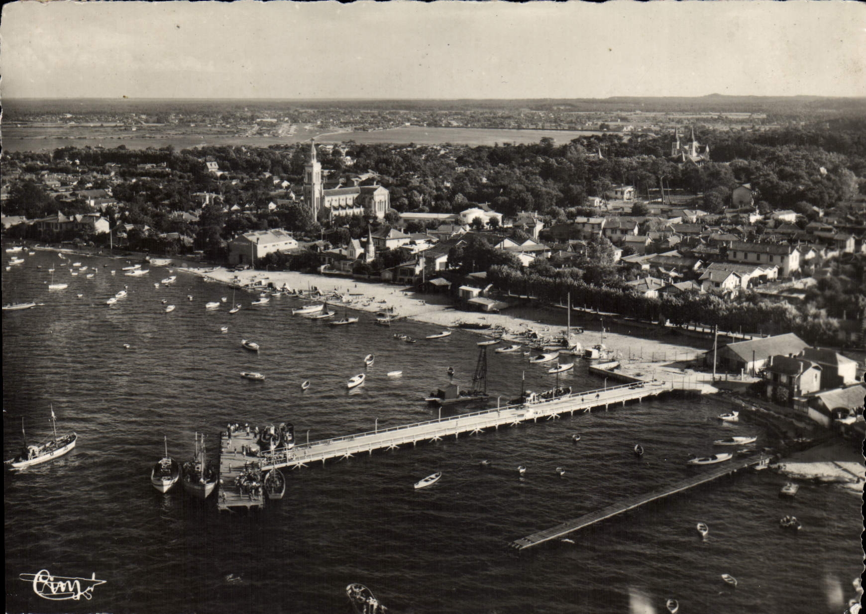 CPSM Arcachon Vue Aerienne