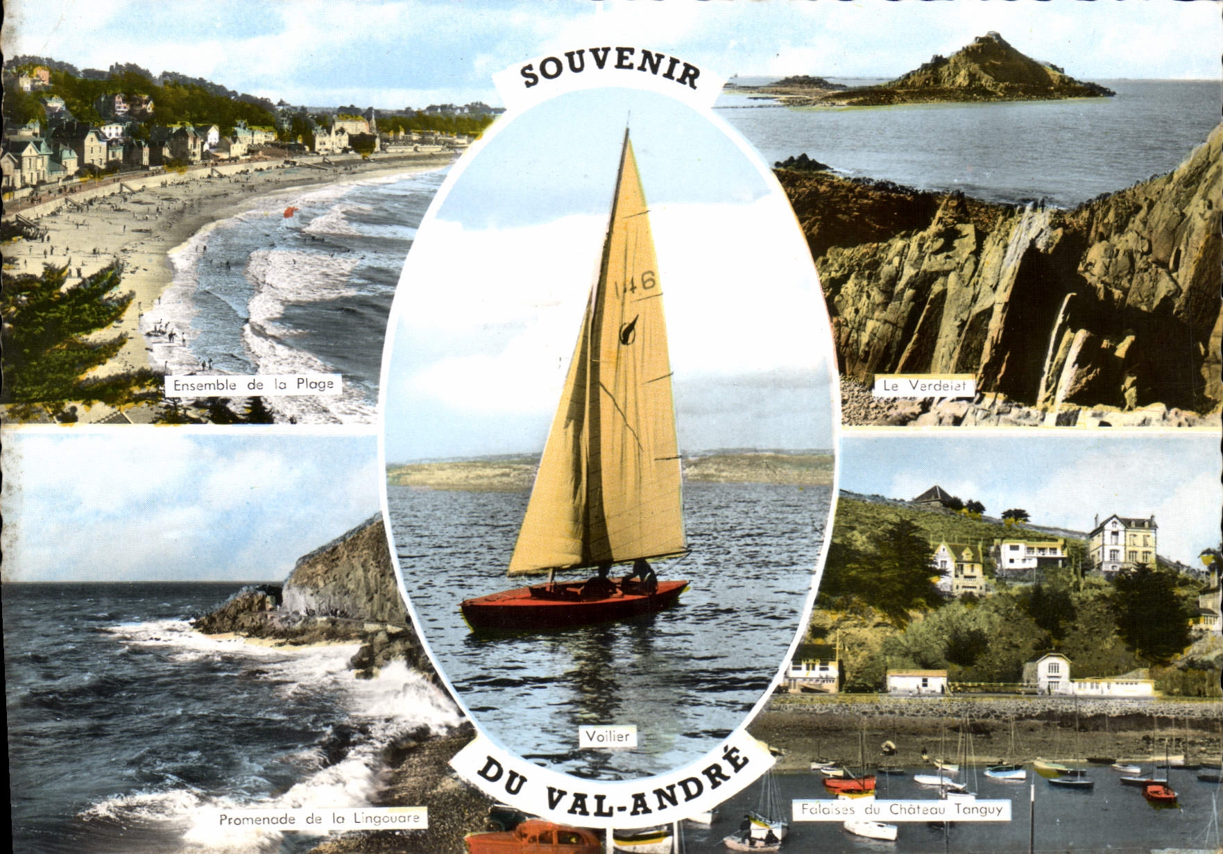 CPSM Souvenir Du Val André Lingouare Châteu Tanguy
