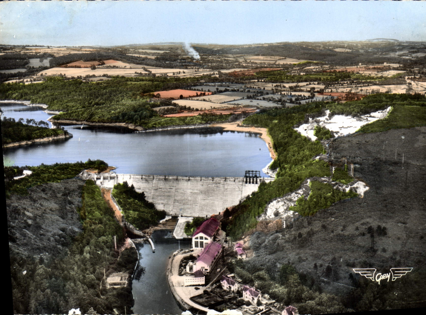 CPSM Guerledan L'Usine Hydro Electrique Et Le Barrage
