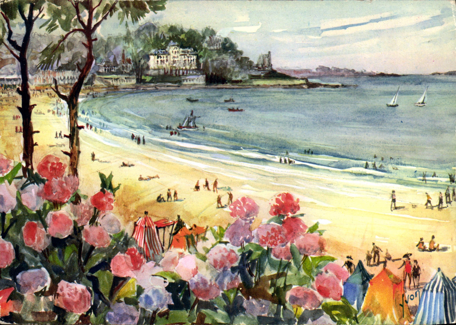 CPSM Perros Guirec La Plage De Tresiraou