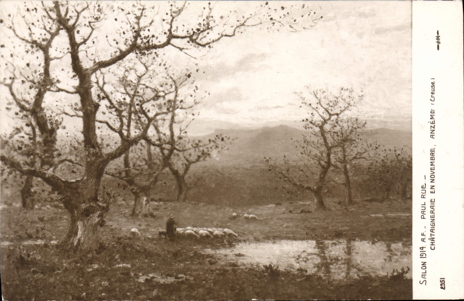 CPA  Paul Rue Chataigneraie En Novembre Anzeme salon 1914