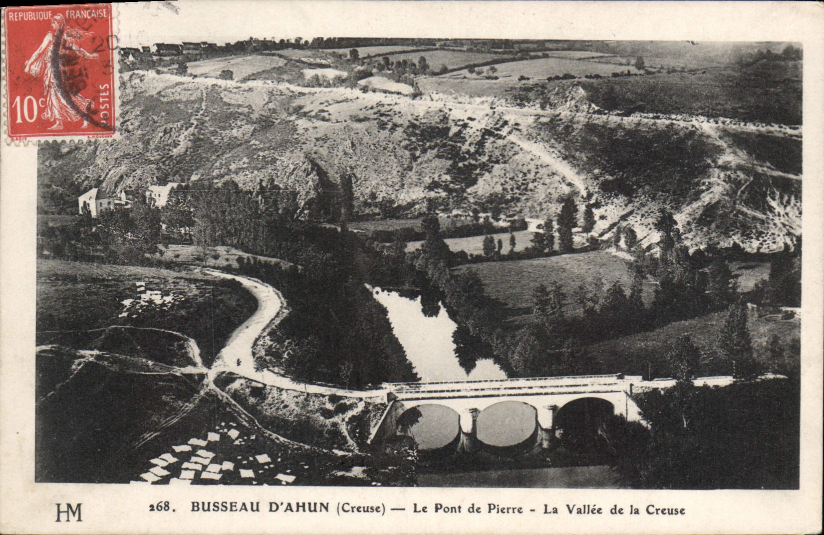 CPA Busseau D'Ahun Le Pont De Pierre La Vallee De La Creuse
