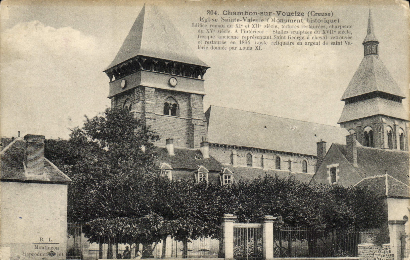 CPA Chambon Sur Vouelze Eglise Sainte Valerie
