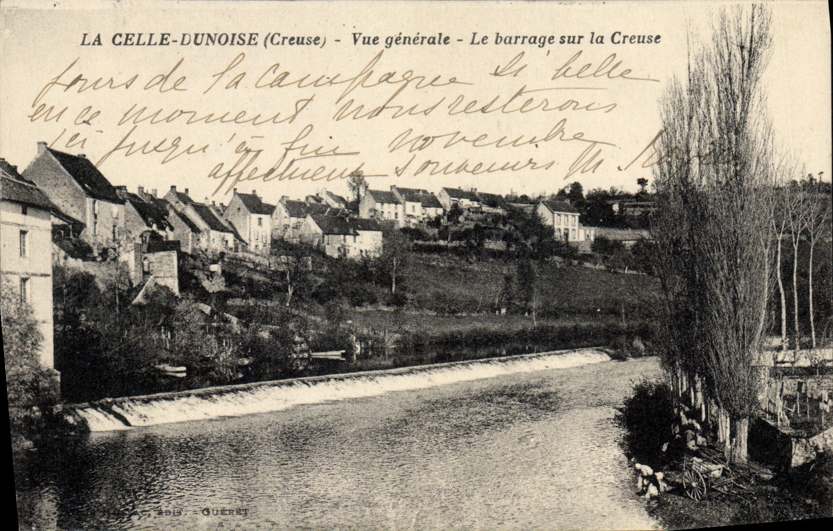 CPA La Celle Dunoise Vue Generale Le Barrage Sur La Creuse