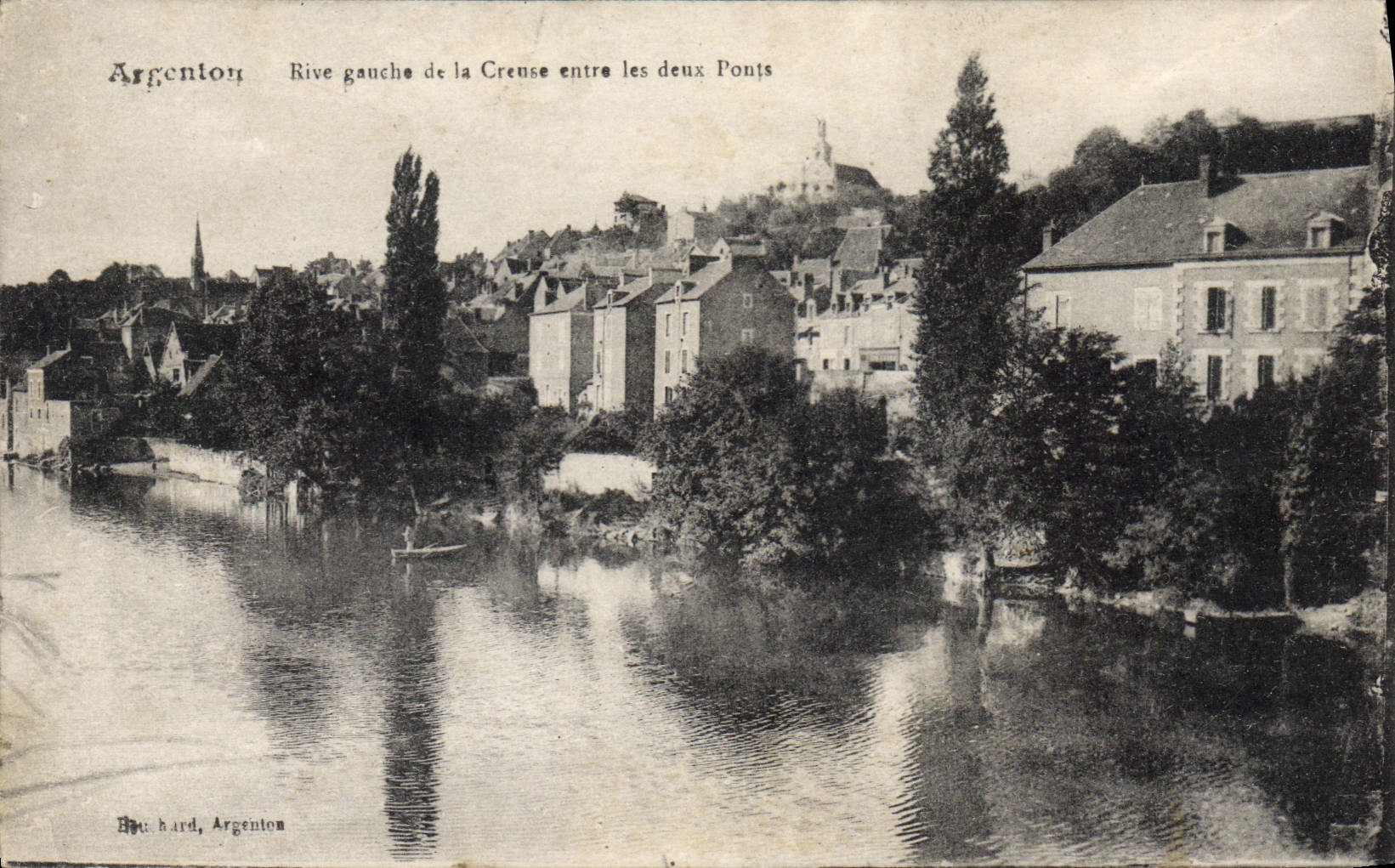 CPA Argenton Rive Gauche De La Creuse Entre Les Deux Ponts