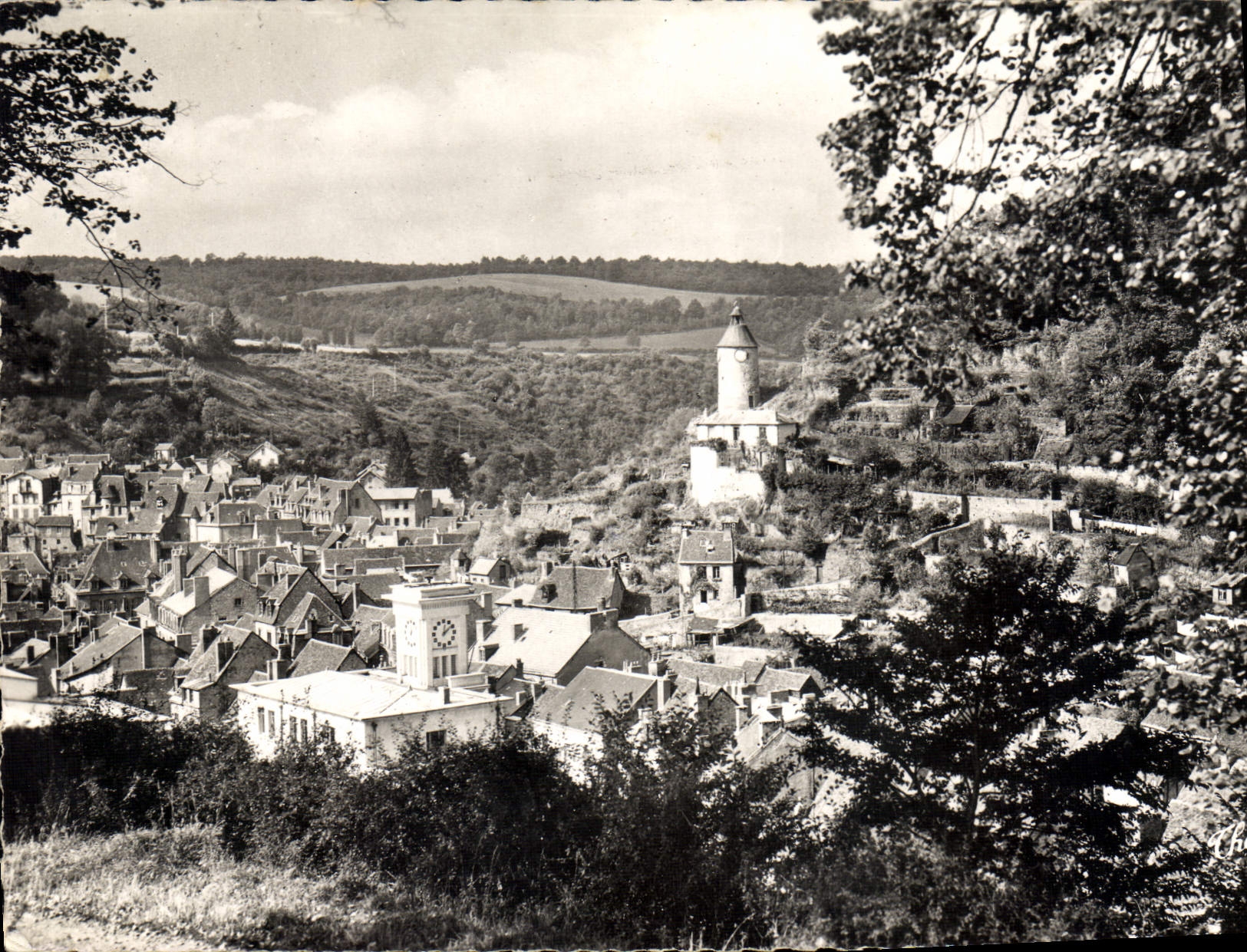 CPSM Aubusson Vue Generale La Tour De I'Horloge