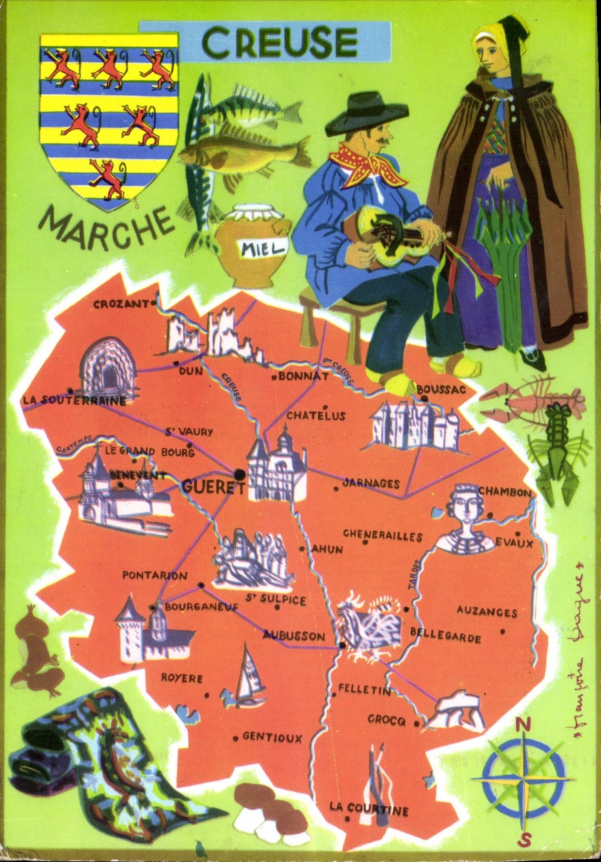 CPSM Les Deprtements Francais Vus Par Theoiac