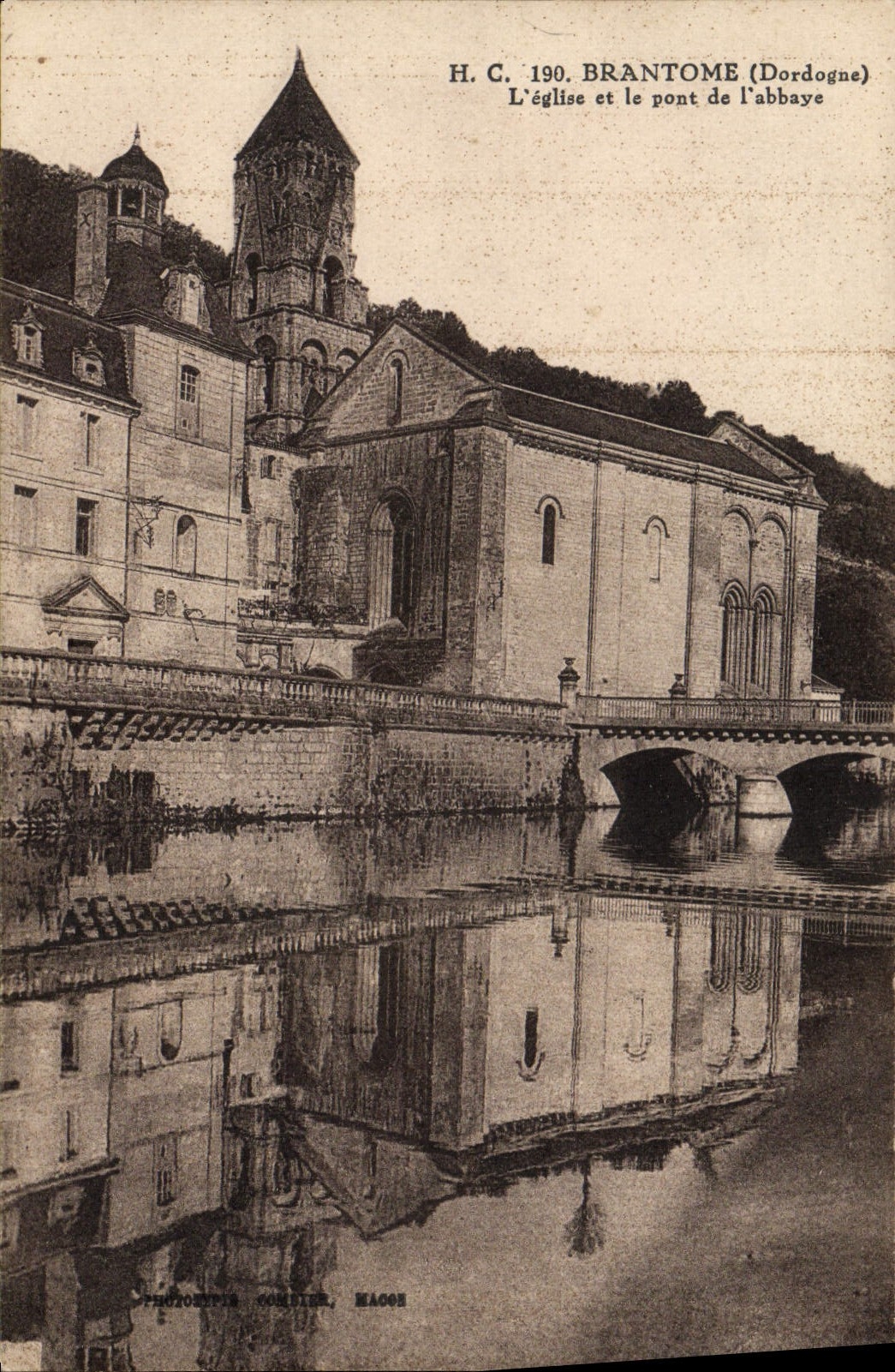 CPA Brantome L'Eglise Et Le Pont De I'Abbaye