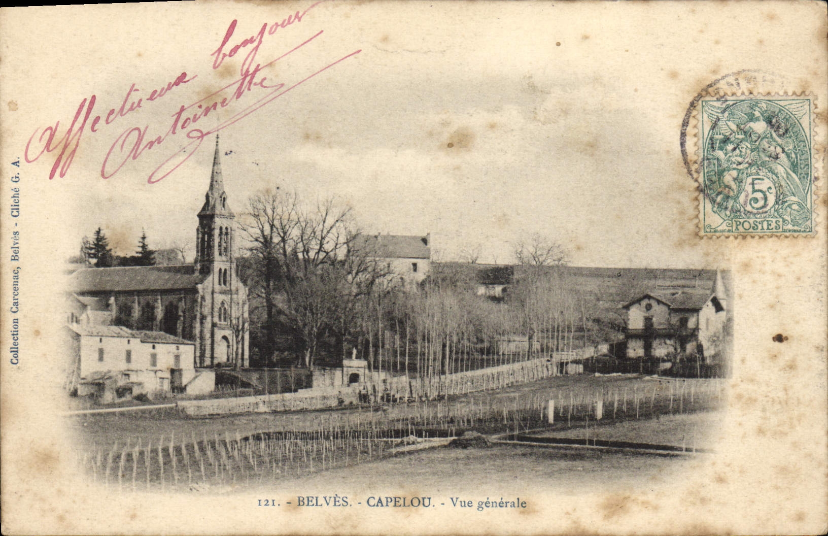 CPA Belves Capelou Vue Generale