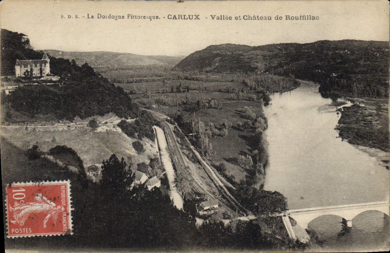 CPA Carlux Vallee Et Chateau De Rontifillac