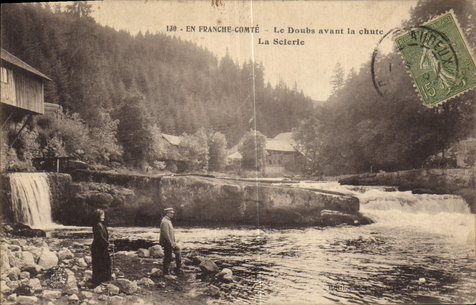 CPA En Franch Come Le Doubs Avant La Chute La Scierie