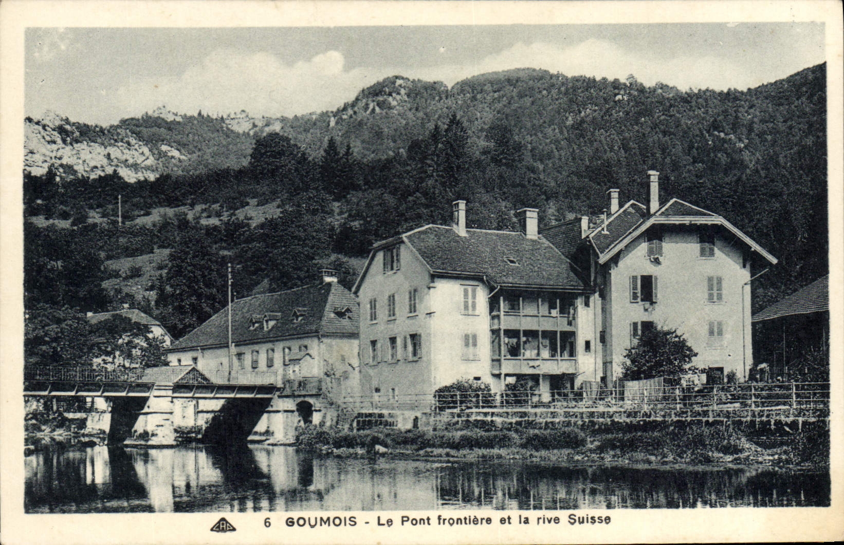 CPA Goumois Le Pont Frontiere Et la Rive Suisse
